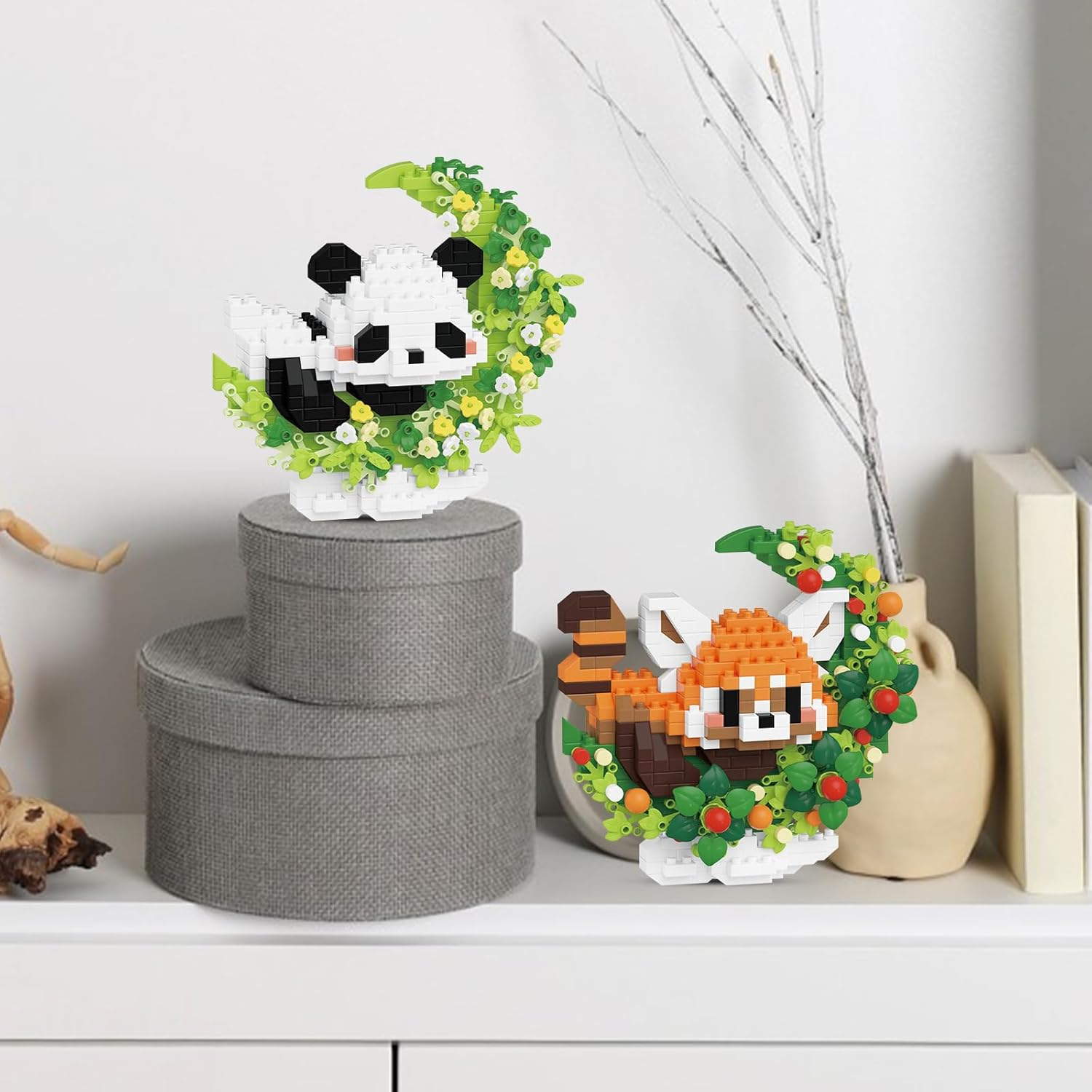VEQENIFY Mini Panda Building Blocks, Panda Building Blocks, Animal Set, Mini Animals Building Blocks Set, Cute Animal Building Blocks, for Children from 6 Years, Adults, Birthday Gifts image number 3