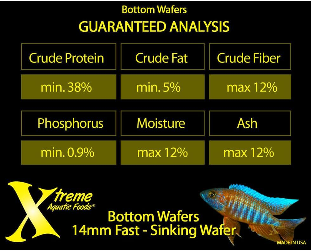 Xtreme Aquatic Foods Bottom Wafers 14Mm Fast-Sinking Wafers Catfish Fish Food 142 Grams (5Oz) - for Catfish, Plecos, Plecostomus, Corydoras, Loaches, Silver Dollars image number 2