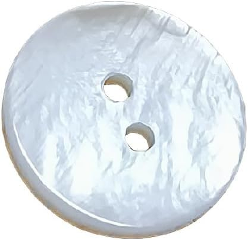AIMALL Natural Shell Buttons - 20PCS round Two-Hole White Buttons for Shirts, Knitwear, and Crafts - 9 Sizes from 9Mm to 25Mm image number 5