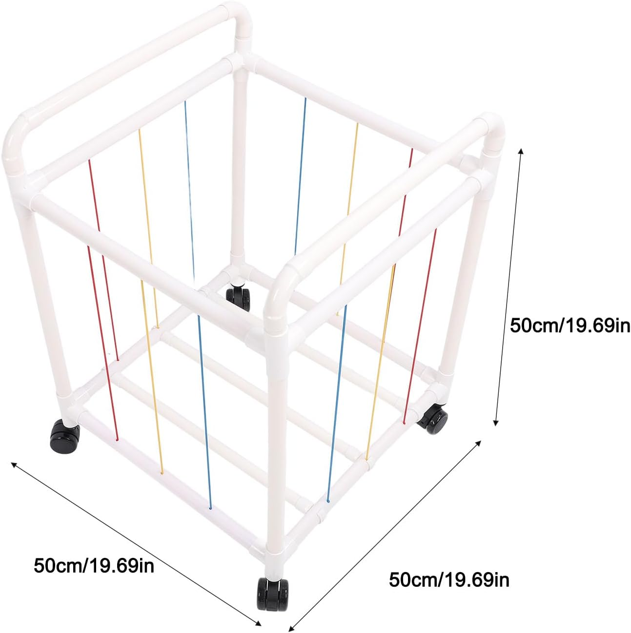 Stuffed Animal Zoo Cage, 19.69X19.69X19.69In Stuffed Animal Storage Zoo Holder Standing, Kids Toy Storage Organizer Shelves Basket with Elastic Cord, Plush Storage (C Double image number 6