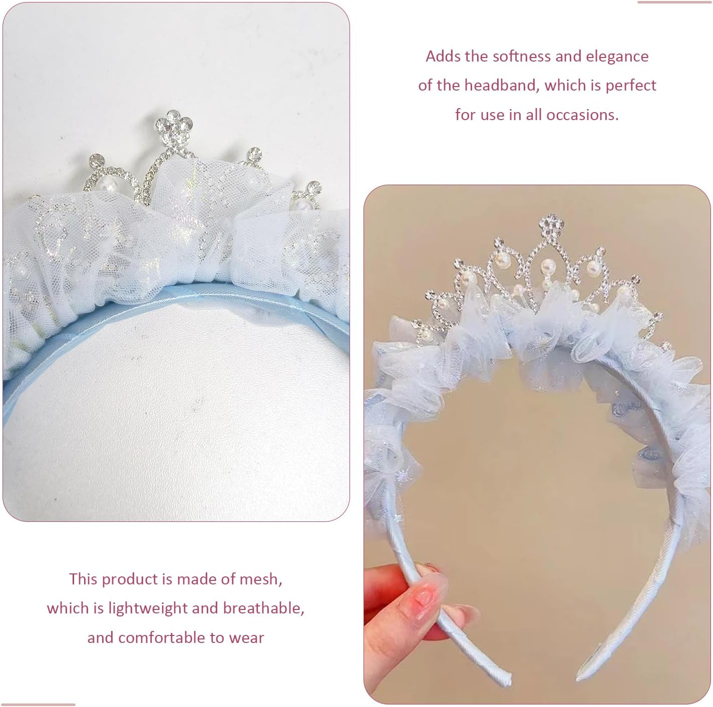2 Crown Headbands, Elee and Elee Hair Accessories, Cute and Cute Hair Accessories, Clothing Accessories, Photo Props image number 1