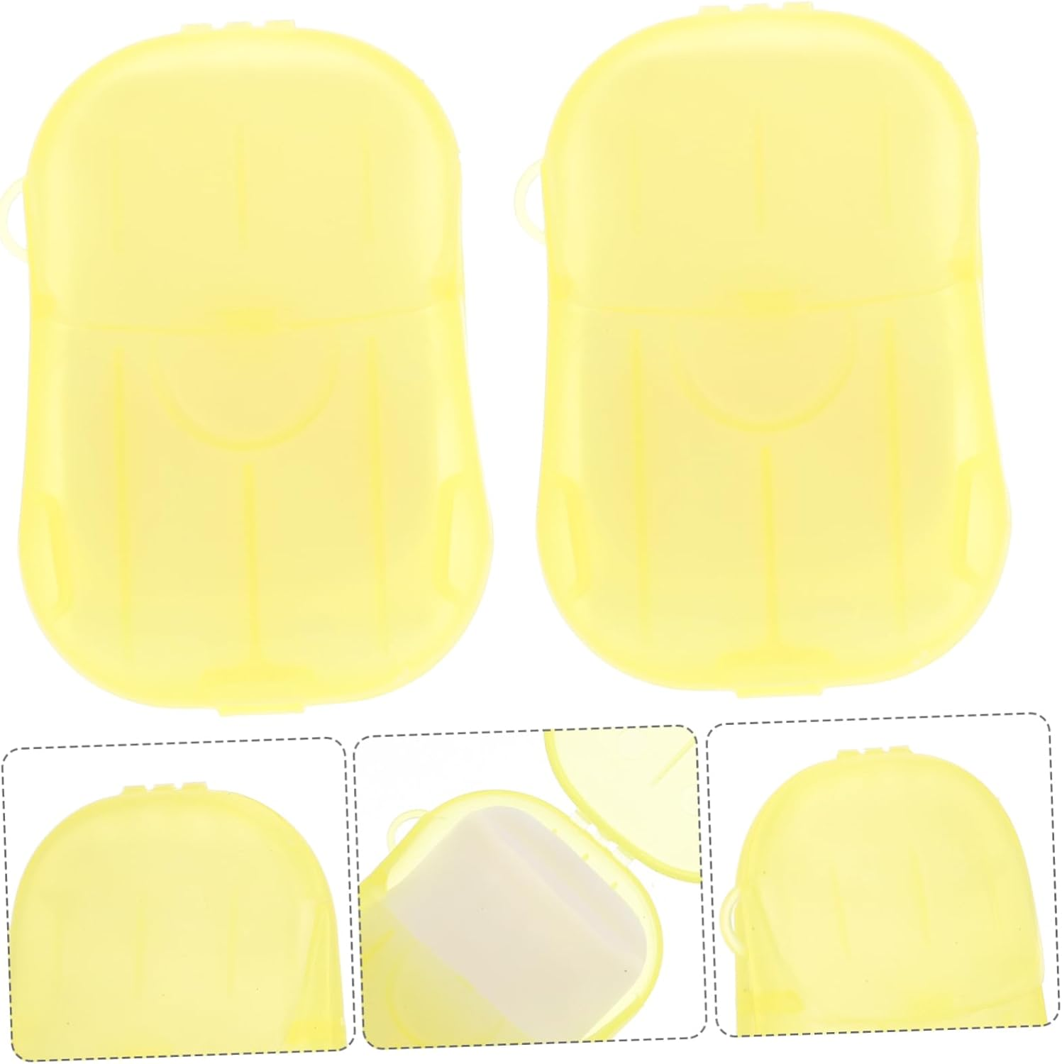 Kisangel Soap Flakes Travel Soap Travel Hand Soap Hand Cleaning Soap Portable Scented Soap Paper Hand Wash Soap Foam Hand Soap Travel Hand Foam Soap Plastic Pink - Yellow image number 5