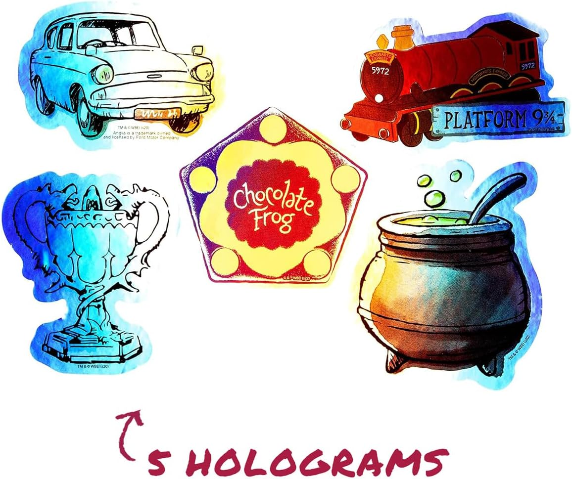 Conquest Journals Harry Potter Watercolor Vinyl Stickers, Set of 60 Unique Stickers Including 5 Holograms, Waterproof and UV Resistant, Great for All Your Gadgets, Potterfy All the Things image number 6