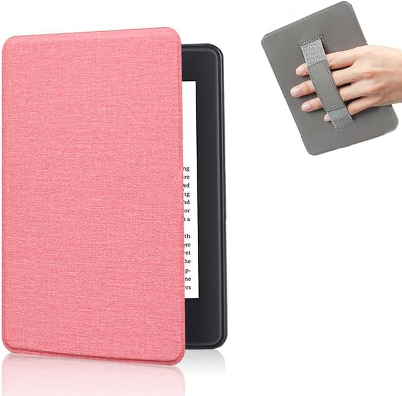 Case Compatible with 2022/2024 Kindle 11Th Generation 6 Inch W/Hand Strap, PU Leather Kindle Case 6" for Kindle 2024/2022 11Th Gen Model C2V2L3 [Auto Wake Up/Sleeping] [Hand Loop] (Black)