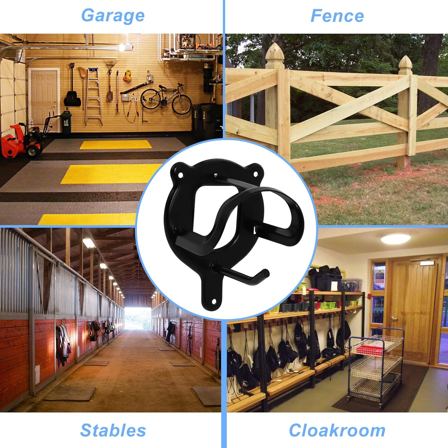 Swess 12 Counts Horse Bridle Rack, Bridle Bracket Bridle Hooks with Tubes and Screw, Horse Tack Storage Halter Hanger Metal Bridle Holder for Tack Room,Horse Blanket Rack,Bridle Holder Wall Mount image number 2