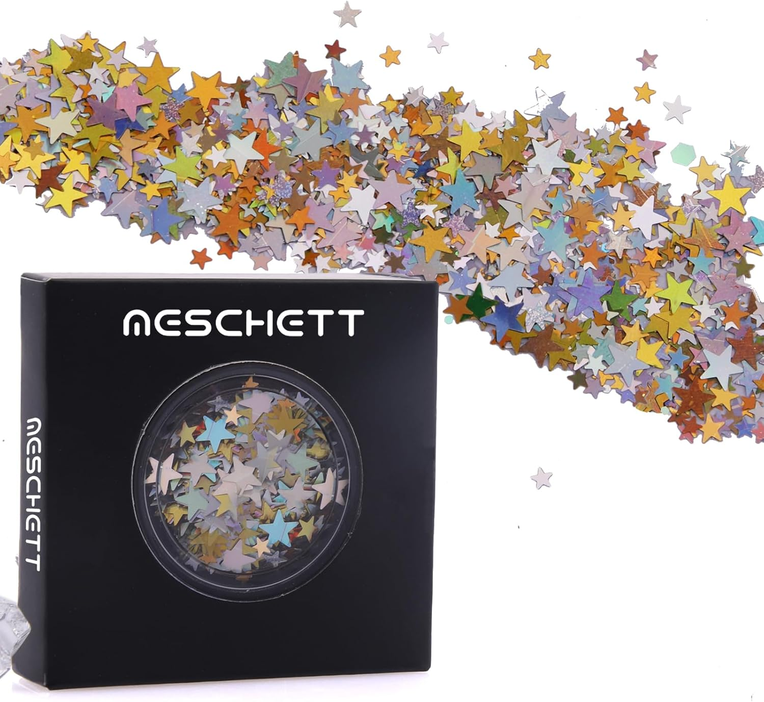 Holographic Body Glitter,Unicorn Chunky Glitter Festival Cosmetic Glitter Sequins for Face Body Hair Eyeshadow Lip Nails Art DIY Crafting