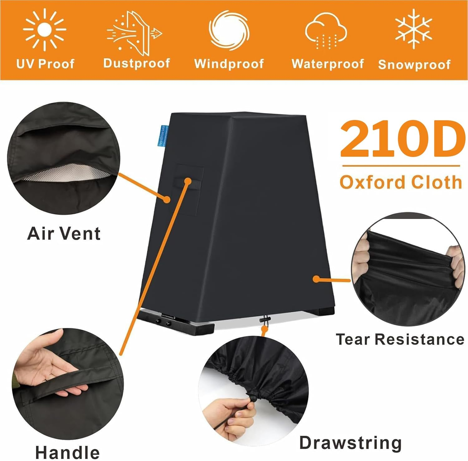 A Frame Dumbbell Rack Cover | Waterproof Dumbbell Storage Rack Cover | Adjustable Protective Fitness Equipment Bracket Shield for Home Gym image number 4