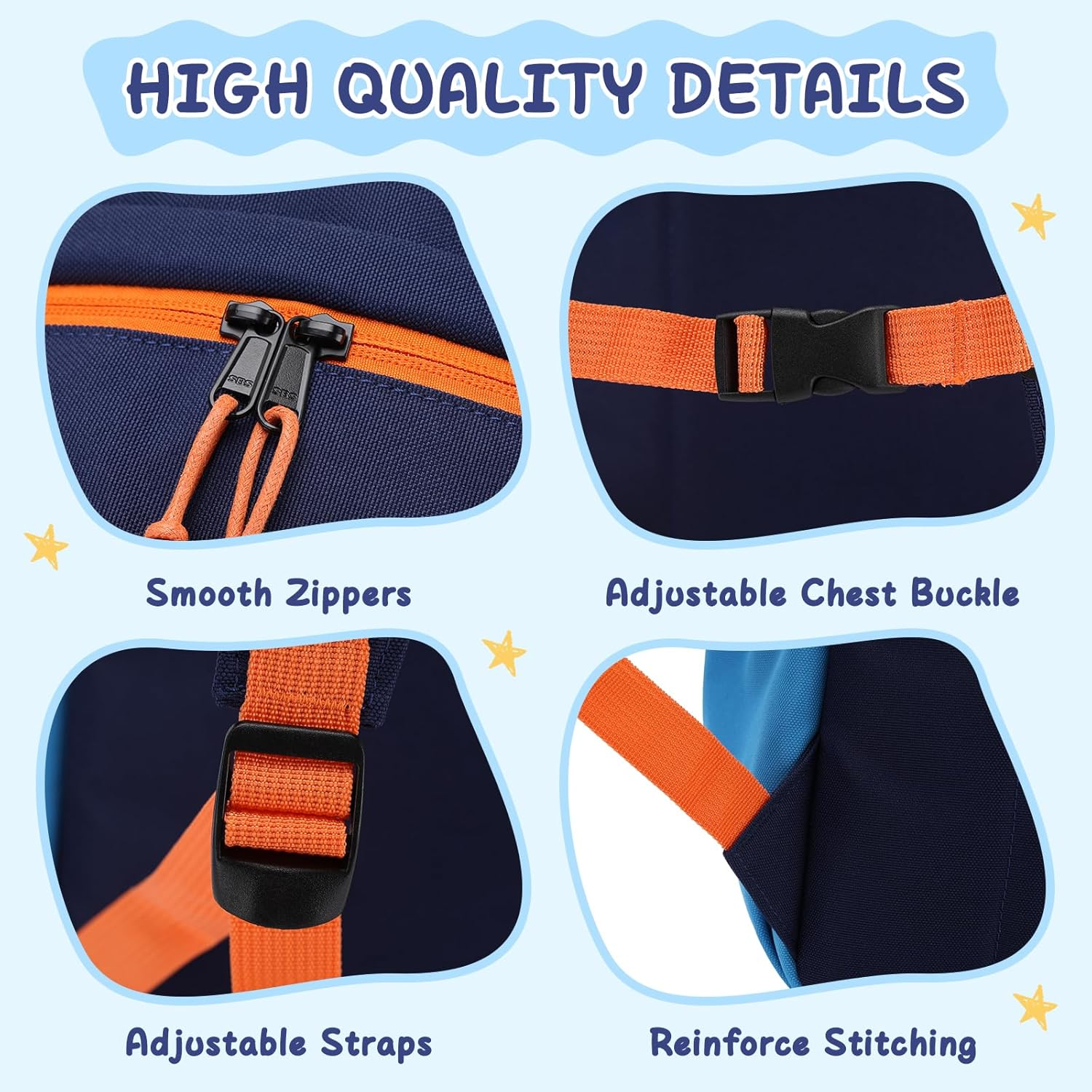 Toddler Kids Backpack,Ravuo Cute Preschool Bag for Boys Girls Lightweight Water Resistant School Bookbag with Chest Strap image number 2