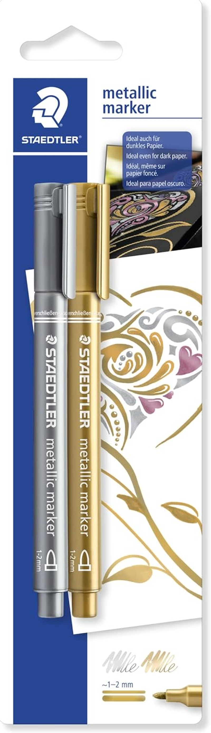 Staedtler Metallic Marker, Silver (Pack of 10) image number 3