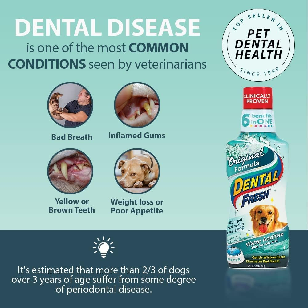 Dental Fresh Water Additive, 503Ml - Original Formula for Dogs - Clinically Proven, Simply Add to Pet&rsquo;S Water Bowl to Whiten Teeth, Eliminate Bad Breath, and Improve Oral Health image number 6