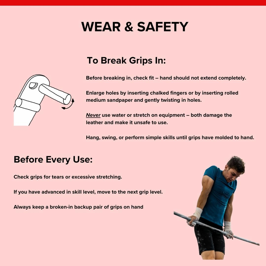 Reisport Protec Elite Hook & Loop High Bar Grips image number 2