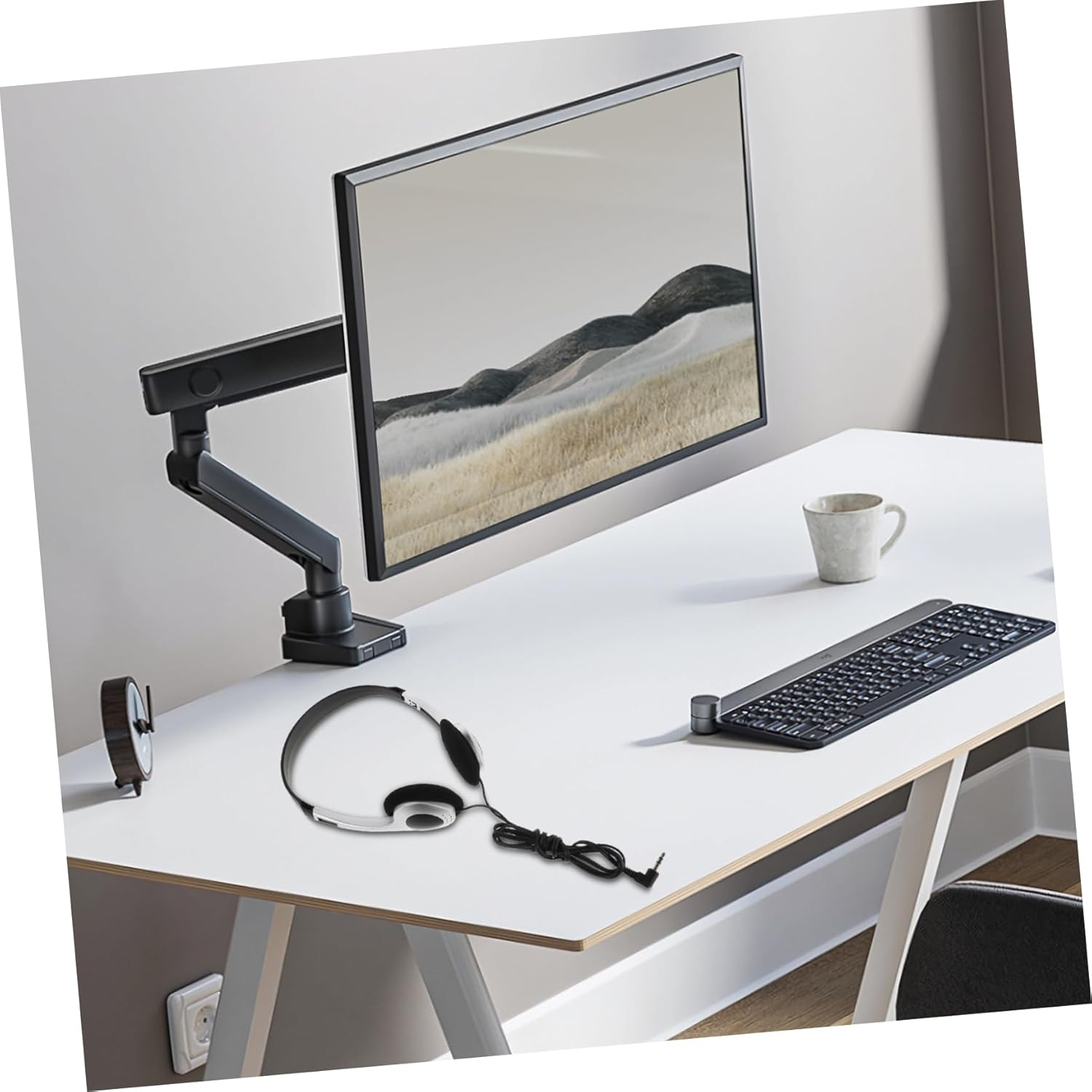 COLLBATH Vintage Ear Headphones for Students Wired Design with USB Adapter Comfortable and Durable for Music Gaming and School Supplies Retro Finish image number 2