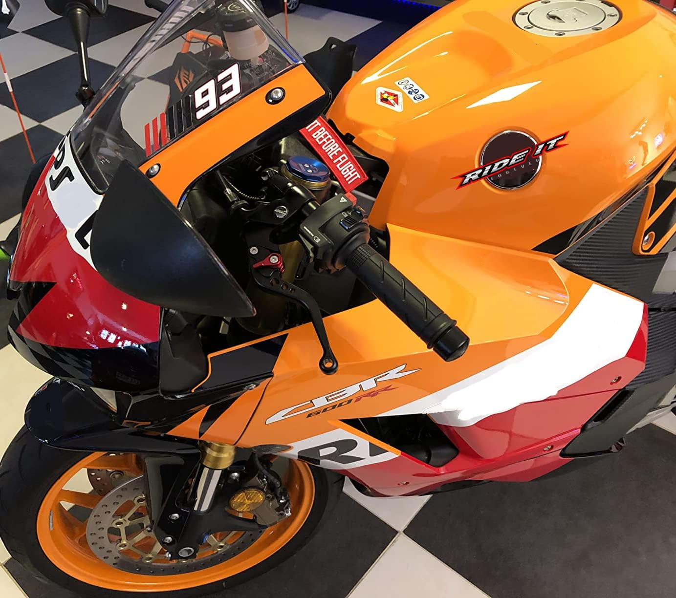 Short Brake Clutch Levers for HONDA CBR600RR 2007-2019,CBR1000RR/FIREBLADE/SP 2008-2019,Cb1000R/Neo Sport Cafe 2018-2019 Honda CBR600RR 2007-2016,CBR1000RR 2008-2016 Black image number 3