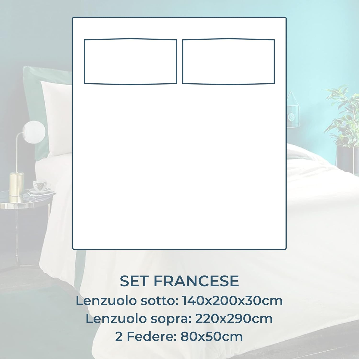 Lisola Cotton and Satin Bedding Set 1 Flat Sheet 220 X 290 Cm + 1 Fitted Sheet 140 X 200 X 30 Cm + 2 Pillowcases 80 X 50 Cm Made in Italy Diamond Pearl Grey image number 6