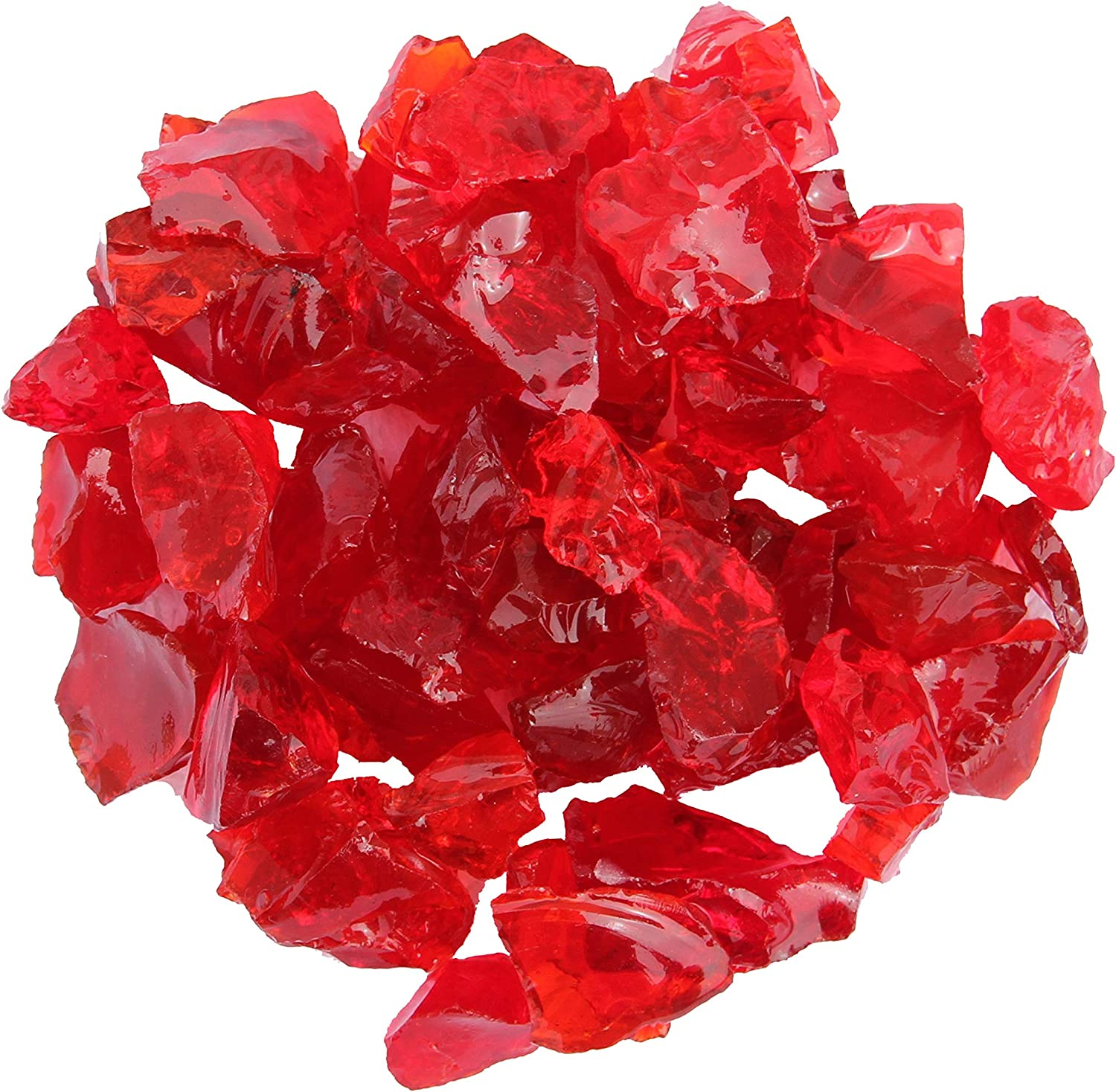Hiland RGLASS-RED Pit Fire Glass I N, Extreme Tempature Rating, Good for Propane or Natural Gas, 10 Pounds, 10 Lb