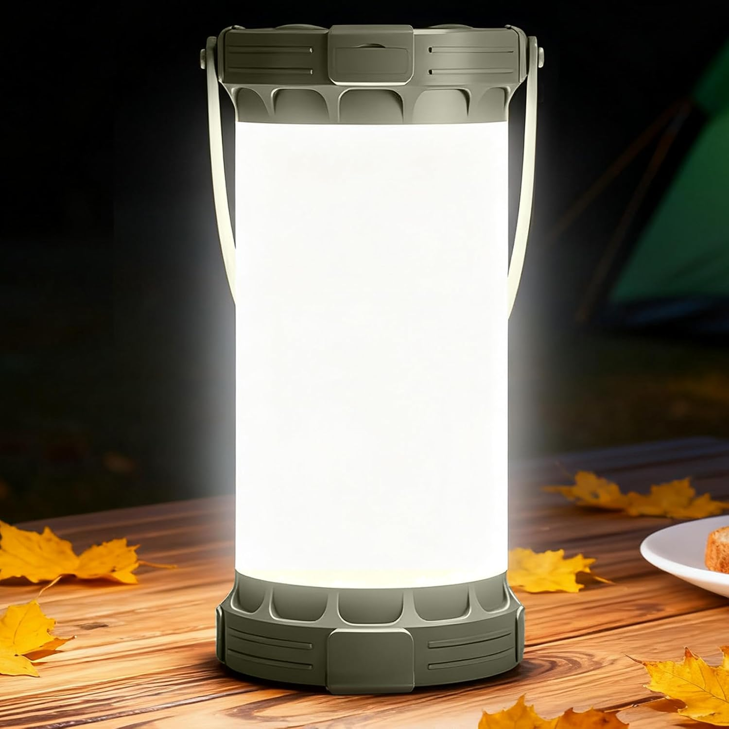 Glocusent 135 LED Ultra Bright Camping Lantern, up to 200H, 5000Mah Power Bank, Camping Lights with 3 Colors & 5 Brightness, SOS, Max 1500LM, Rechargeable Lantern for Power Outages Camping Emergency image number 6
