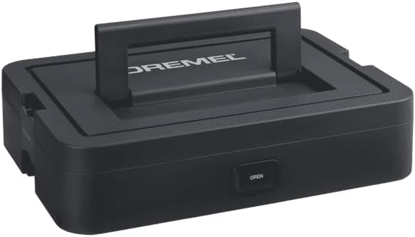 Dremel Tool Storage Box with 6 Dividers and Accessory Holder, Individually Adjustable Organiser for Multitool Accessories, Small Parts, Compact & Stackable Storage System image number 2