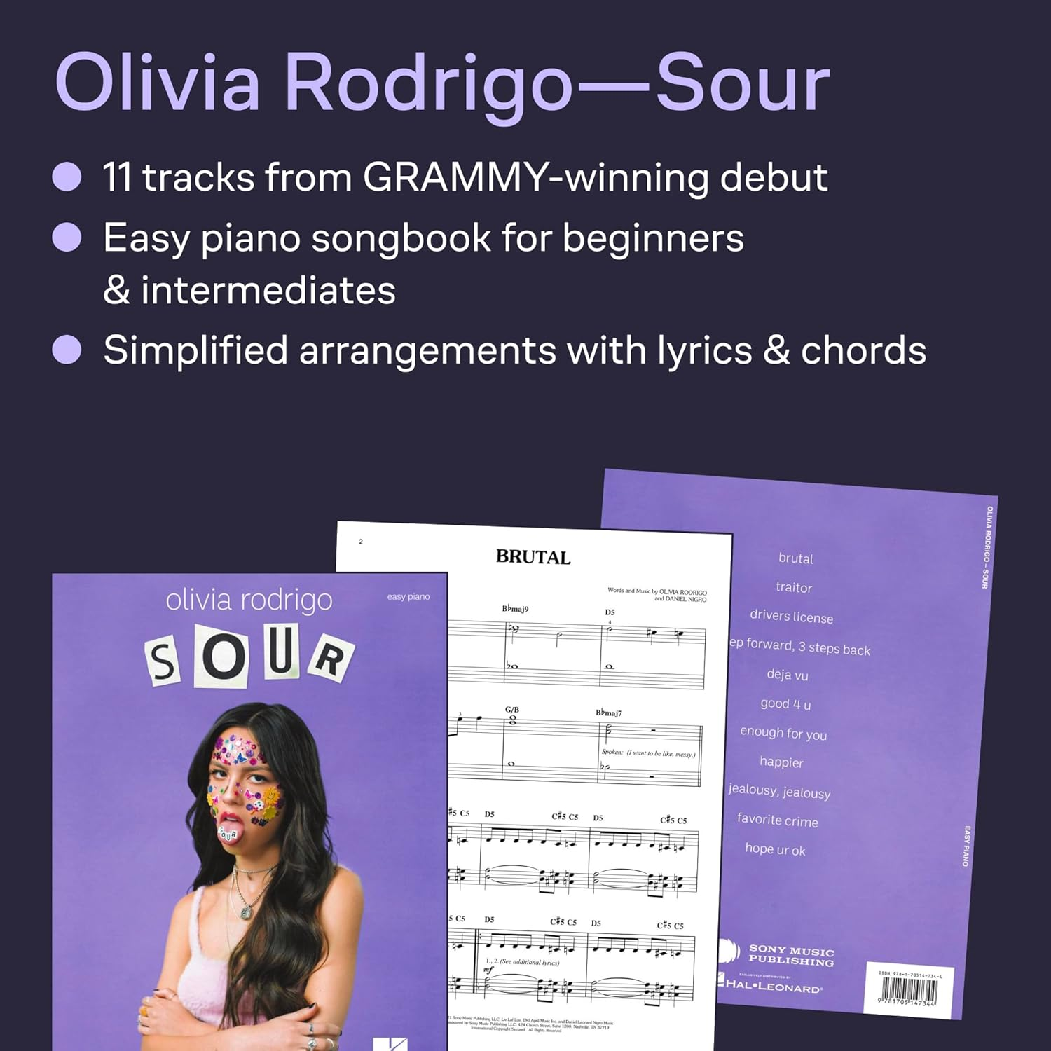 Olivia Rodrigo - Sour (Easy Piano) image number 3