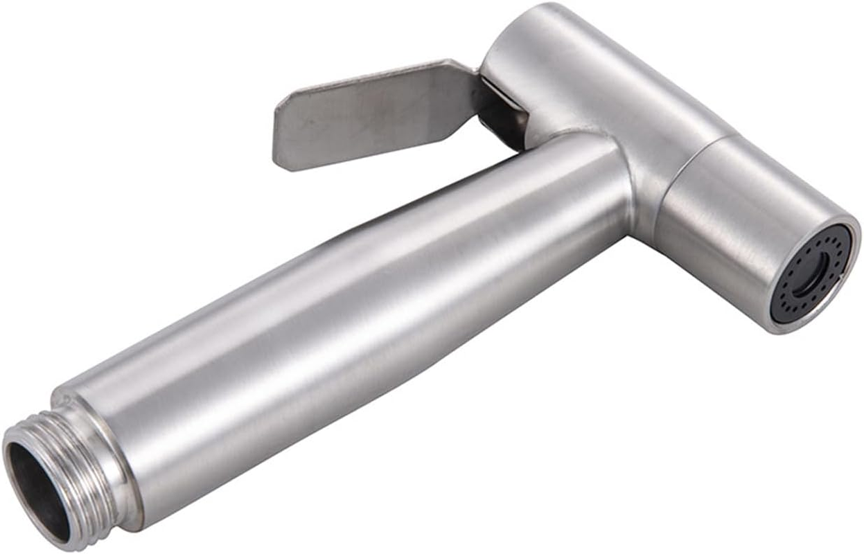 1 X Flush Gun, Stainless Steel Nozzle, Bathroom Cleaning Accessories, Toilet Gun, Controllable Spray Gun, Suitable for Toilet, Sink and Car Cleaning image number 2