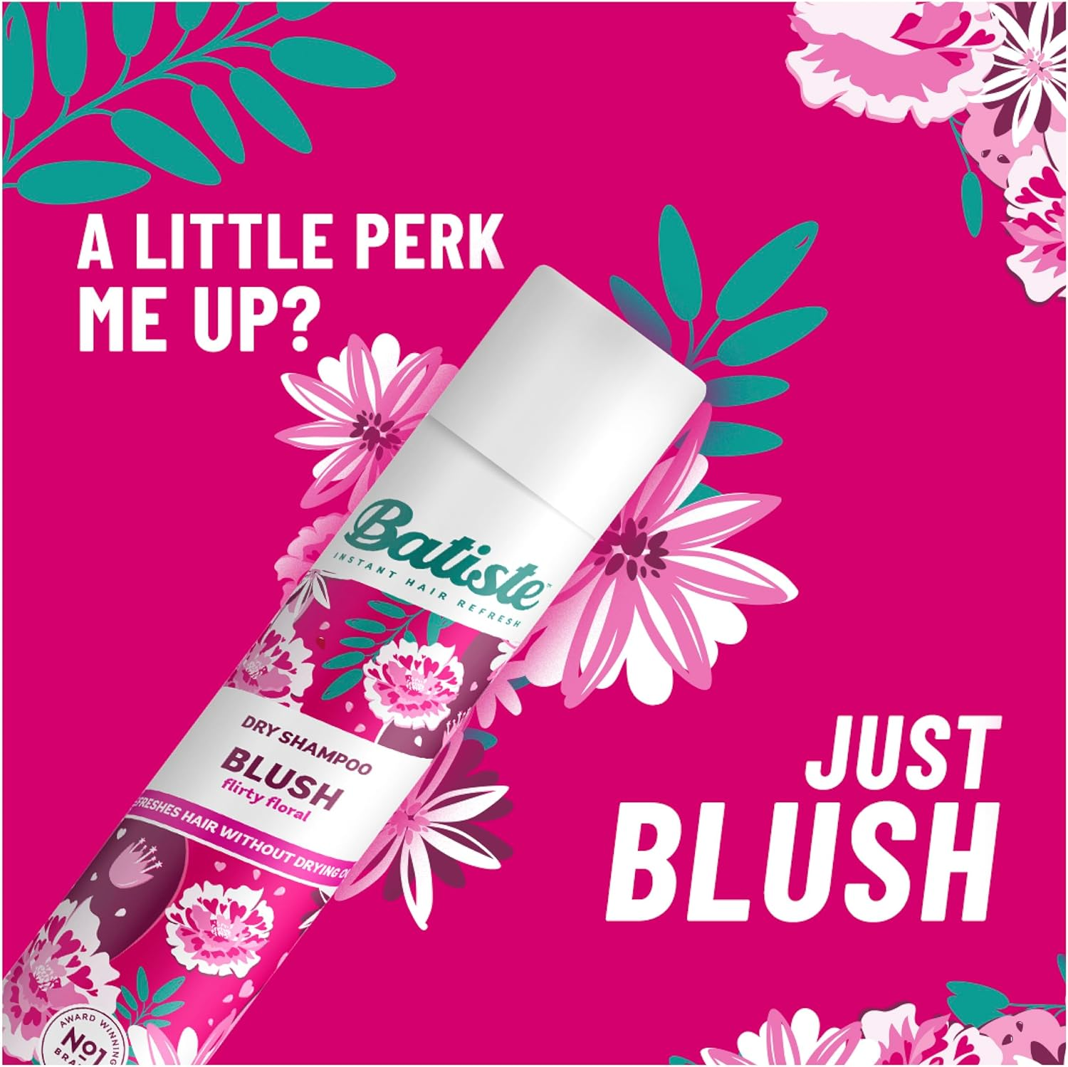 Batiste Blush Dry Shampoo Home & on the Go Set 200Ml & 50Ml - Gently Removes Oil - Quick Refresh for All Hair Types - Floral & Flirty Fragrance image number 4