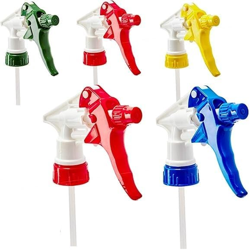 Leanockesa Random Color Plastic Trigger Sprayer for Gardening and Cleaning,5 Pcs Heavy Duty Low Fatigue Trigger and Nozzle(No Bottles) image number 4