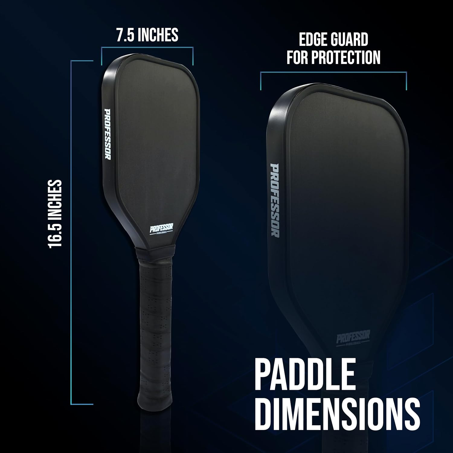 Professor Precision Pickleball Training Paddle - Sweet Spot Enhancement with Extended Handle - T700 Raw Carbon Fiber Construction, 16MM Core Practice Trainer image number 3