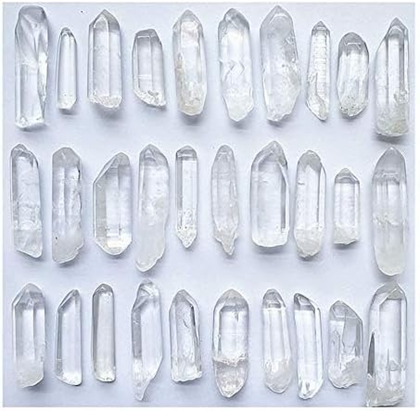 Colorsheng 100G 3.5Oz 0.22Lb Natural Clear Quartz Crystal Points Shards about 25-35 Piece Lot Average Brand