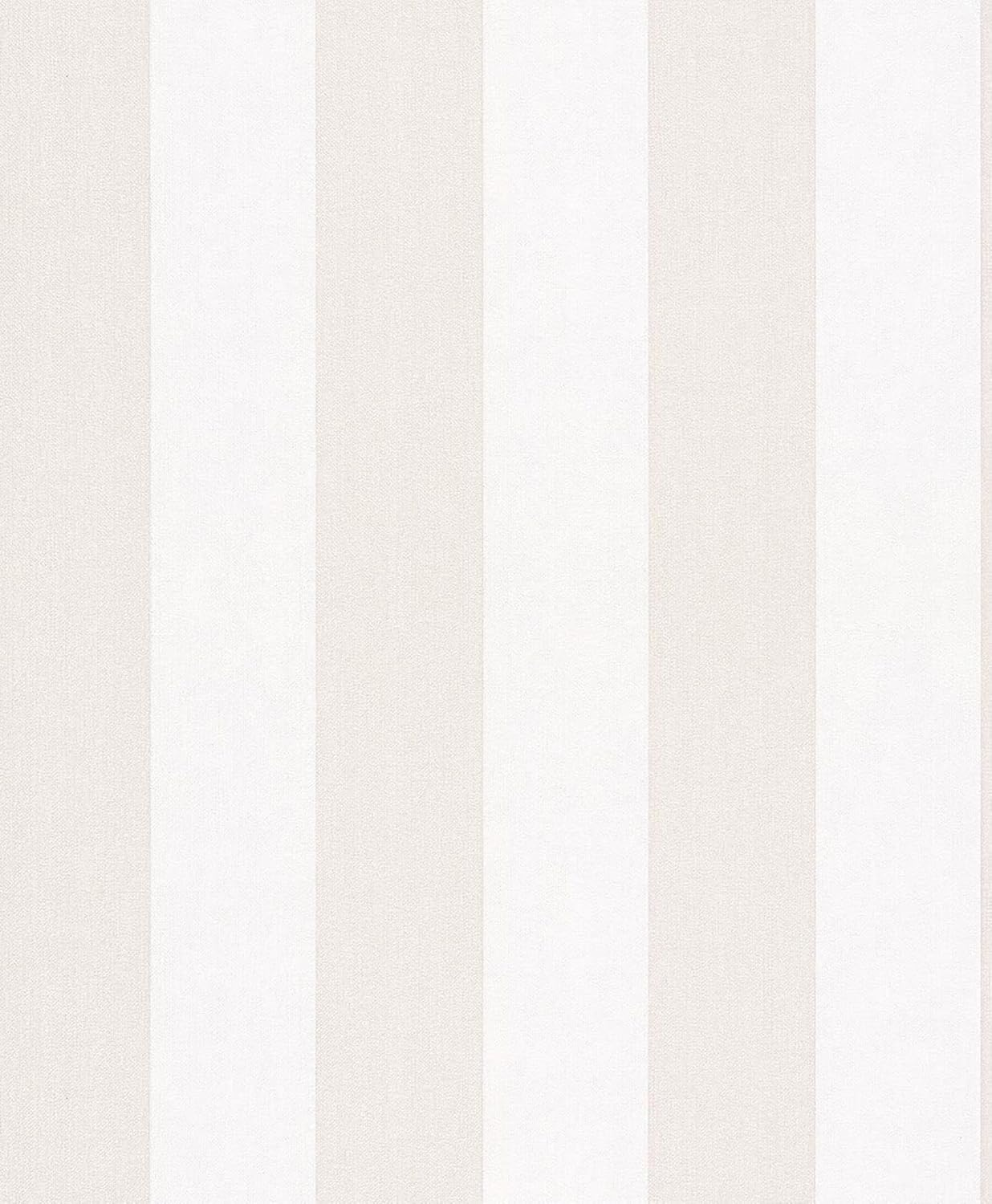 WALLCOVER Beige Non-Woven Wallpaper Stripes Country House White Lines Modern Block Stripe Wallpaper Fine Structure 10.05 X 0.53 M Made in Germany - Black And White Contrast image number 2