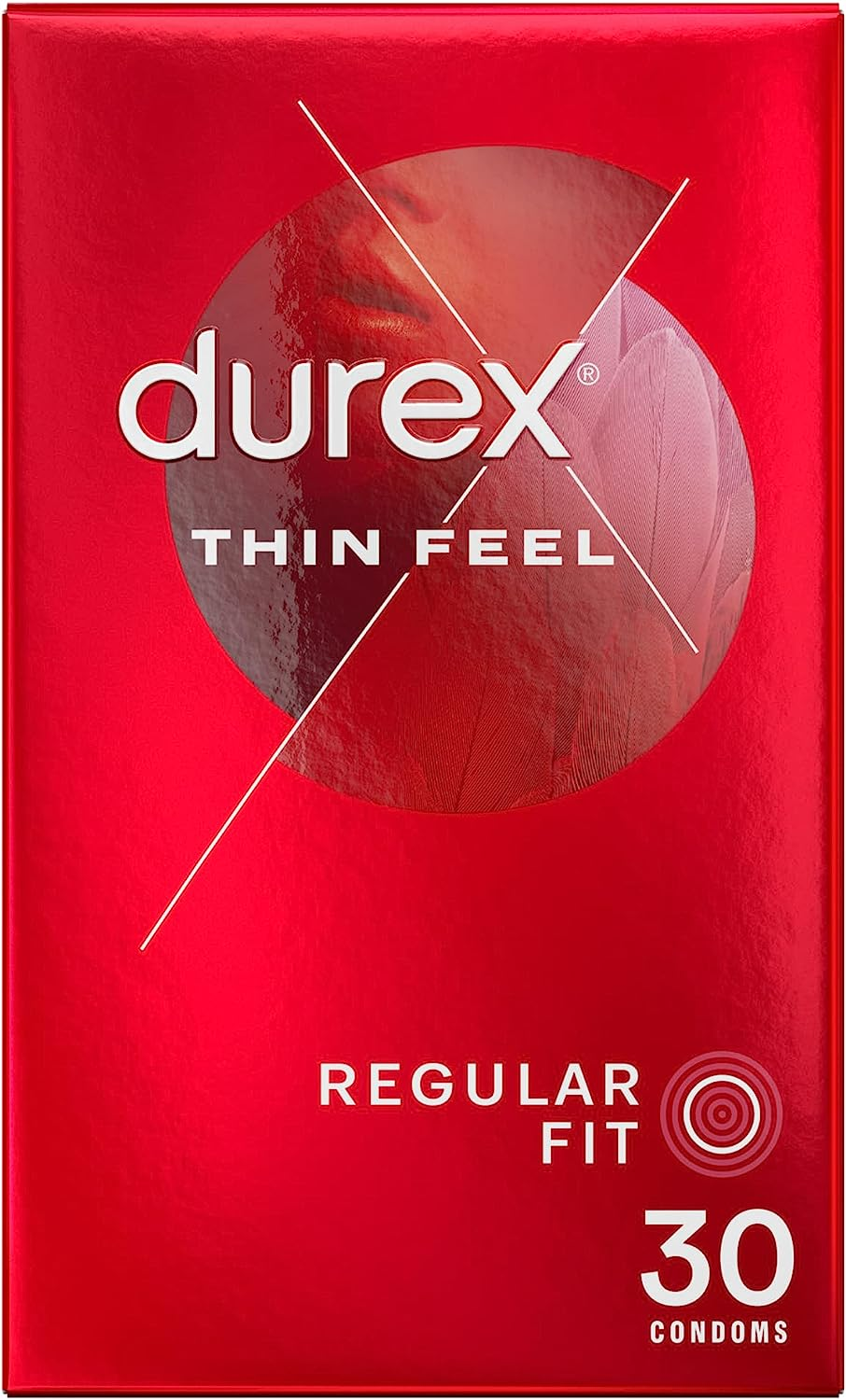 Durex Thin Feel Latex Condoms Regular Fit, Pack of 30