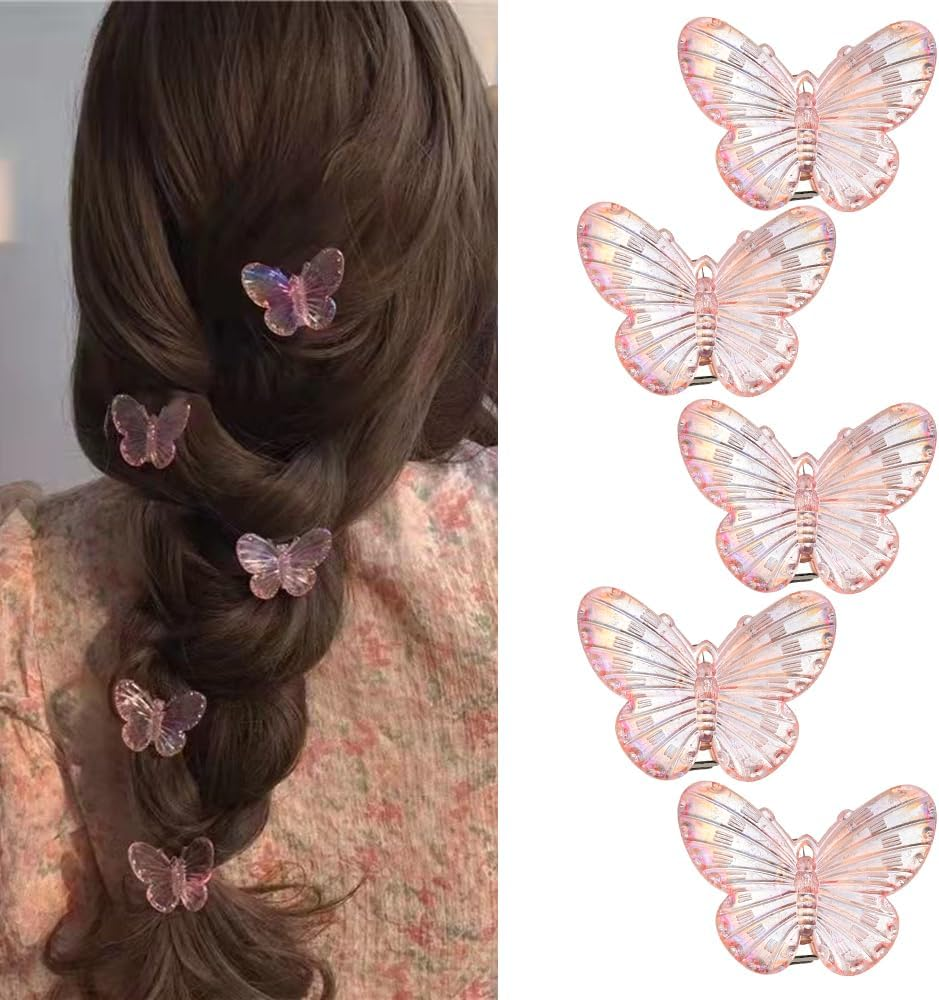 Small Hair Clips for Braids Butterfly Hair Accessories for Women Girls Mini Christmas Hair Clips Decorative Hair Barrettes Butterflies Braiding Hair Clip for Thick Thin Hair Accessory Party Favor image number 1
