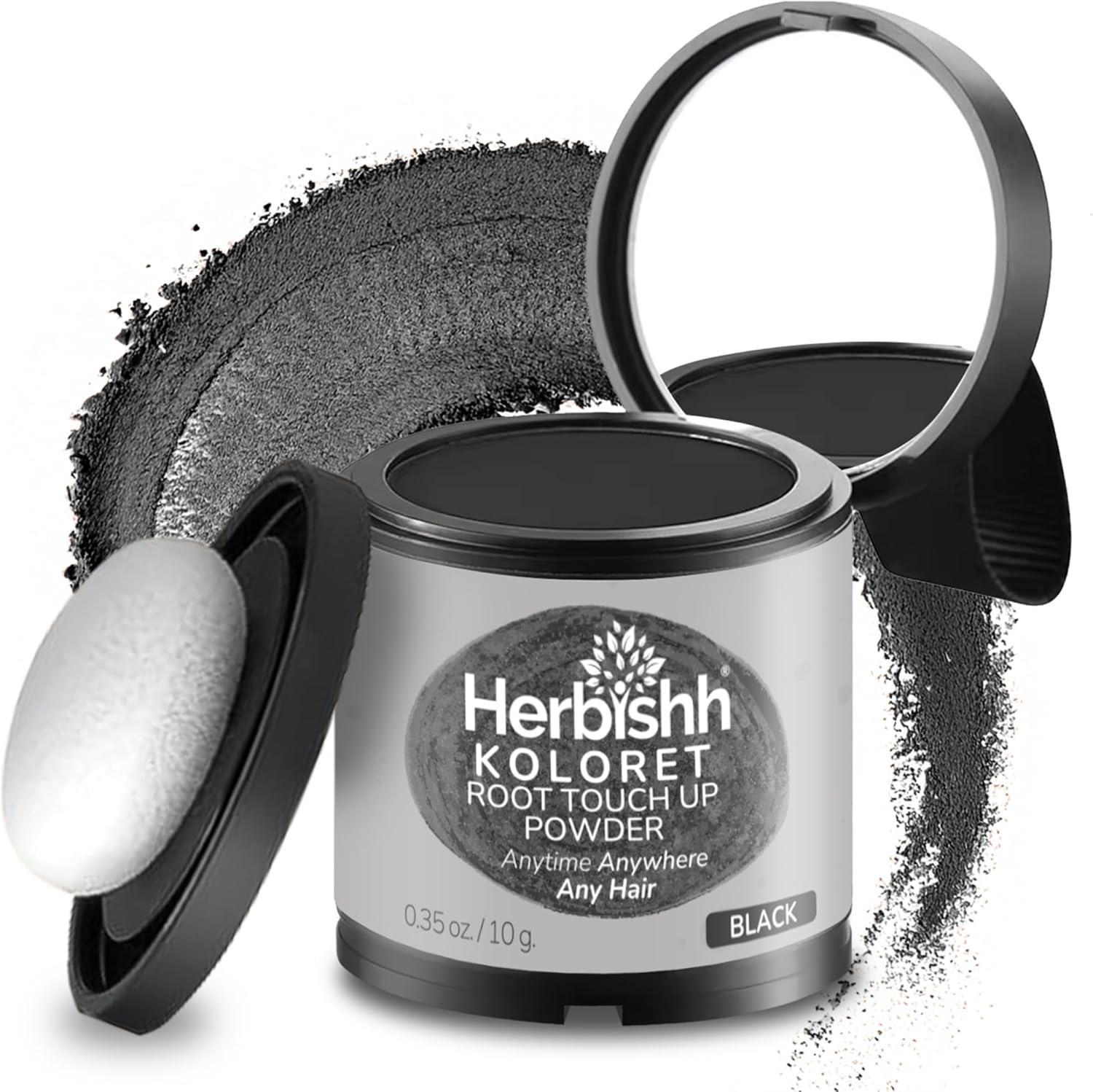Koloret Root Touch up Powder&ndash; Medium Brown Powder for Women & Men, Instant Root Cover up for Gray Coverage, Hairline Concealer for Thinning Hair & Bald Spots, Water-Resistant & Smudge-Proof, 10G