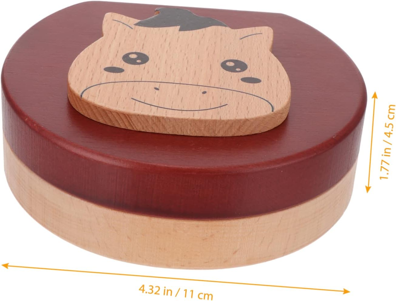 Baby Tooth Holder Wooden Keepsake Box for Boys and Girls Baby Tooth Case with Zodiac Horse Design Small Fetal Hair Organizer for Infant Keepsakes image number 2