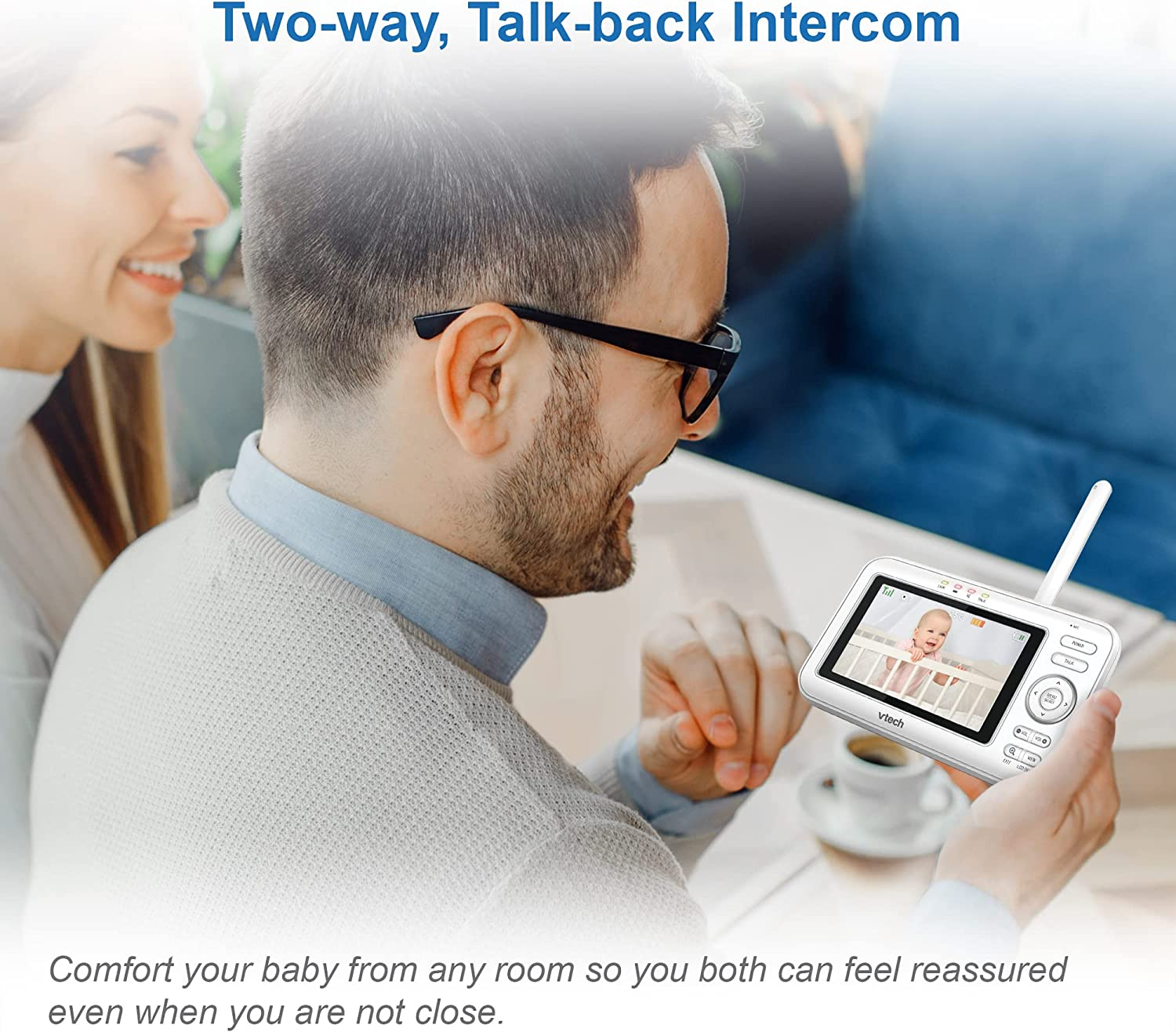 Vtech BM4700N 4.3" 2-Camera Full Colour Pan & Tilt Video Baby Monitor, White