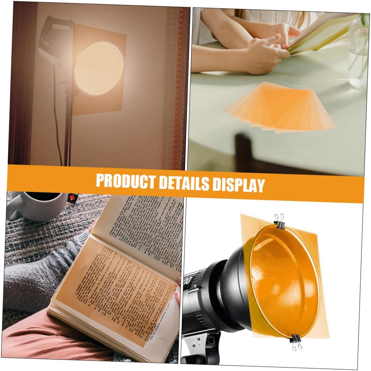 Jojofuny Colored PVC Film Light Filters 5 Sheets 11.7 X 8.3 Inch Transparent Light Correction Sheets for Photography Lighting and Stage Effects image number 6