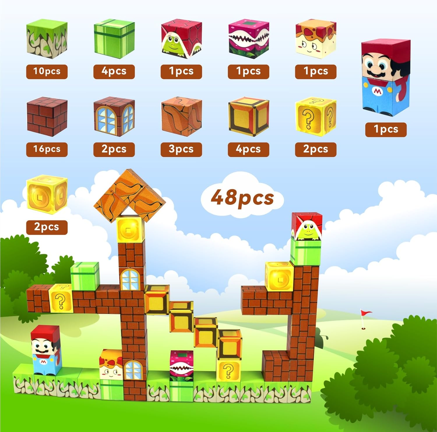 Building Blocks for Kids House Building Toy, Educational Construction Toys for Toddlers, Boys & Girls&hellip; image number 5