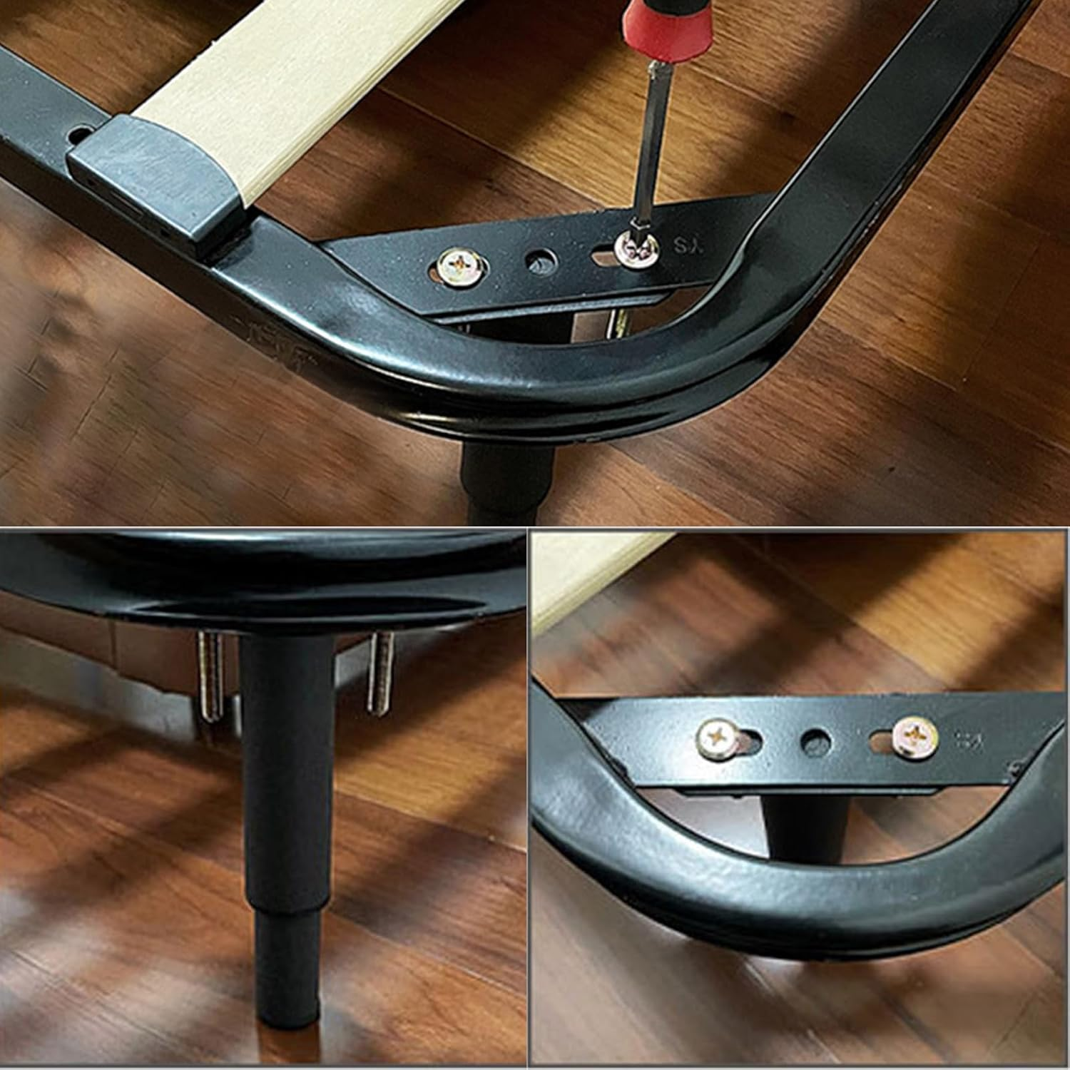 2Pcs Adjustable Leg for Bed Frame 18-33Cm Retractable Metal Feet Furniture Support Legs, Metal Furniture Support Legs for Cabinet Sofa Bed DIY Heavy Duty Support Leg(7.08"-13") image number 1