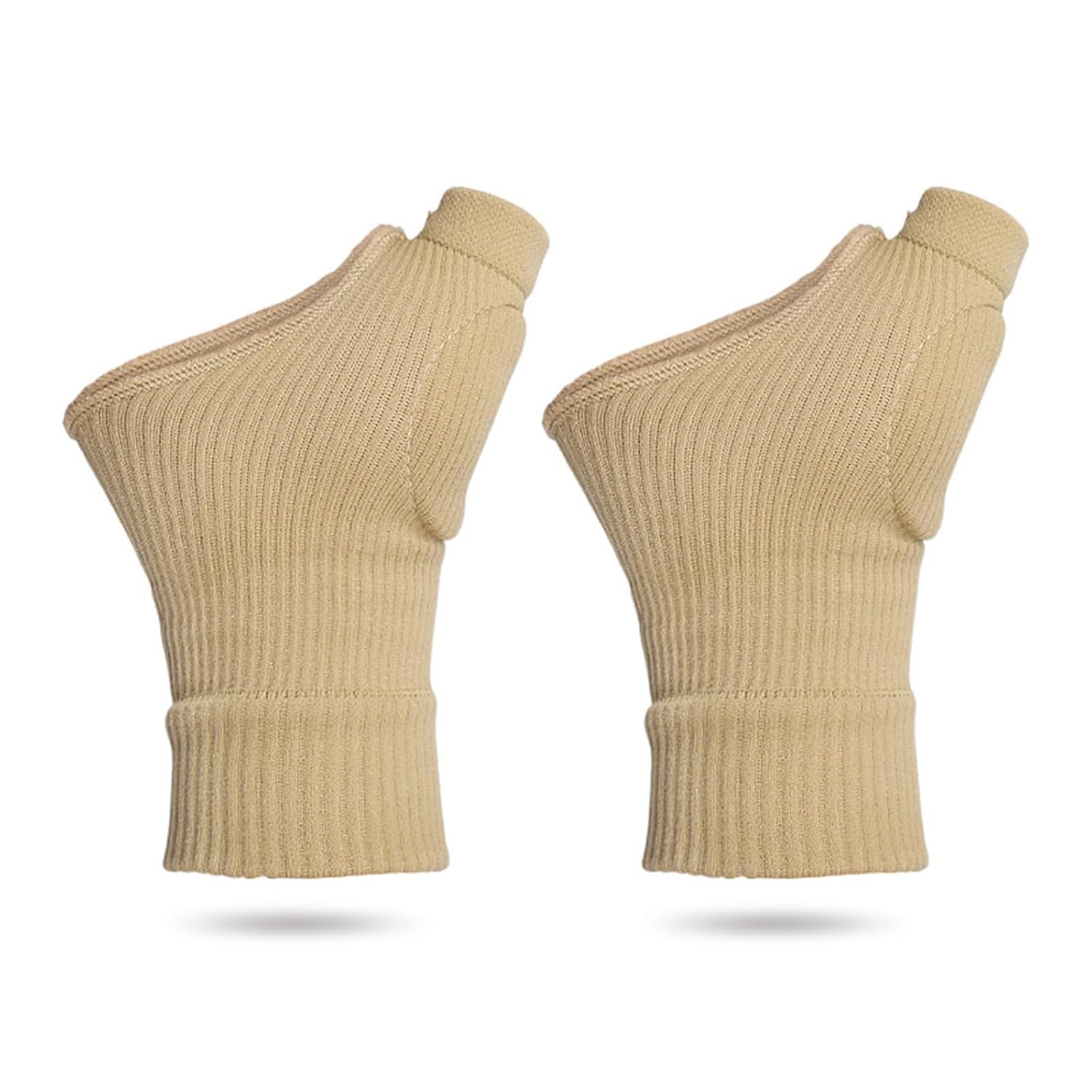 1 Pair Wrist Thumb Compression Gloves with Thumb Anti-Injury Pads, Thumb Support Brace Gloves, Wrist Support Brace Fingerless Gloves for Arthritis Joint Pain Tendonitis Sprains Pain Relieve (Black)