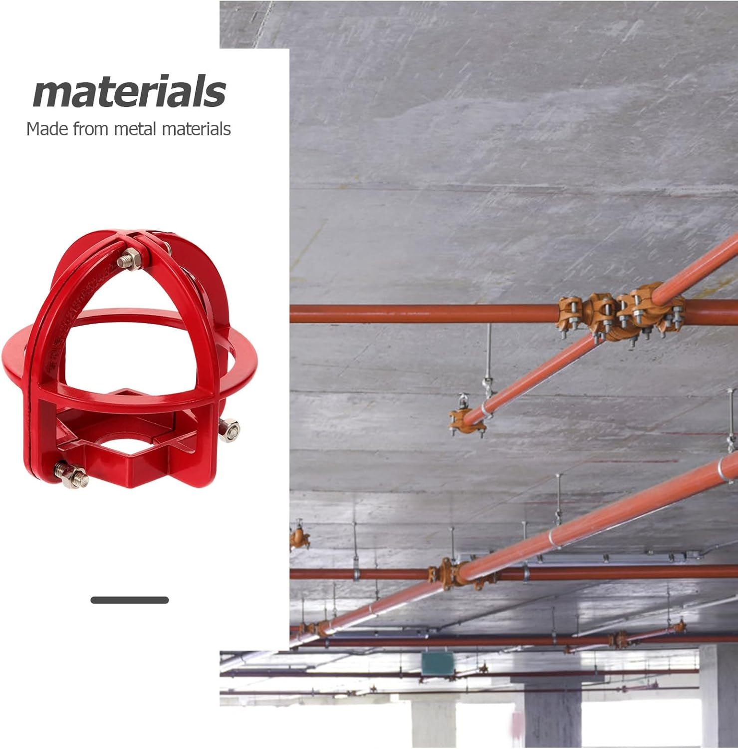Iplusmile Fire Sprinkler Head Guard Cover, Sprinkler Head for Protecting Flush Mount, Semi-Recessed Sprinkler Head Bracket Fire Extinguishing System image number 5