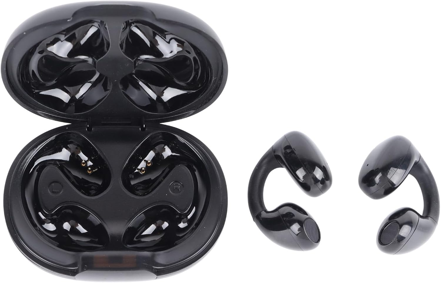 Clip-On 5.3 Earphones, Hifi Stereo, Open Ear, Wireless, Sports Business, Bone Conduction, Touch Control (Black) image number 4