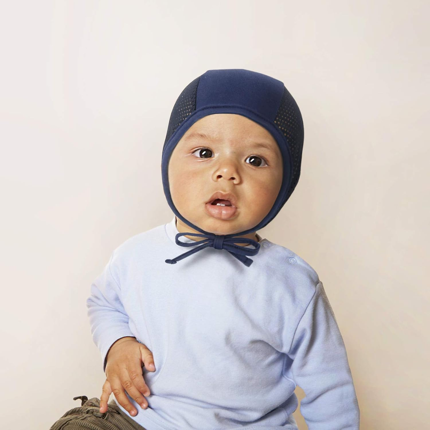 JELLYTREE Baby Hat Bonnet Summer Mesh Soft Toddler Boys Girls Fashion Pilot Cap Baby Hat Infant Beanie, 6M 12M 18M image number 4