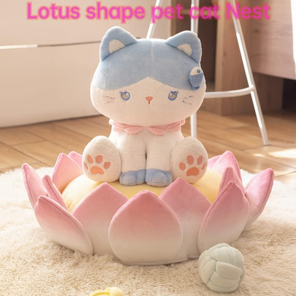 SSDHUA Cat Mattress Flower Cat Sofa Bed Cute and Comfortable Cat Nest Cushion Thickened Non-Slip Three-Dimensional Pet Bed Multifunctional Cushion Indoor Cushion (S) image number 6