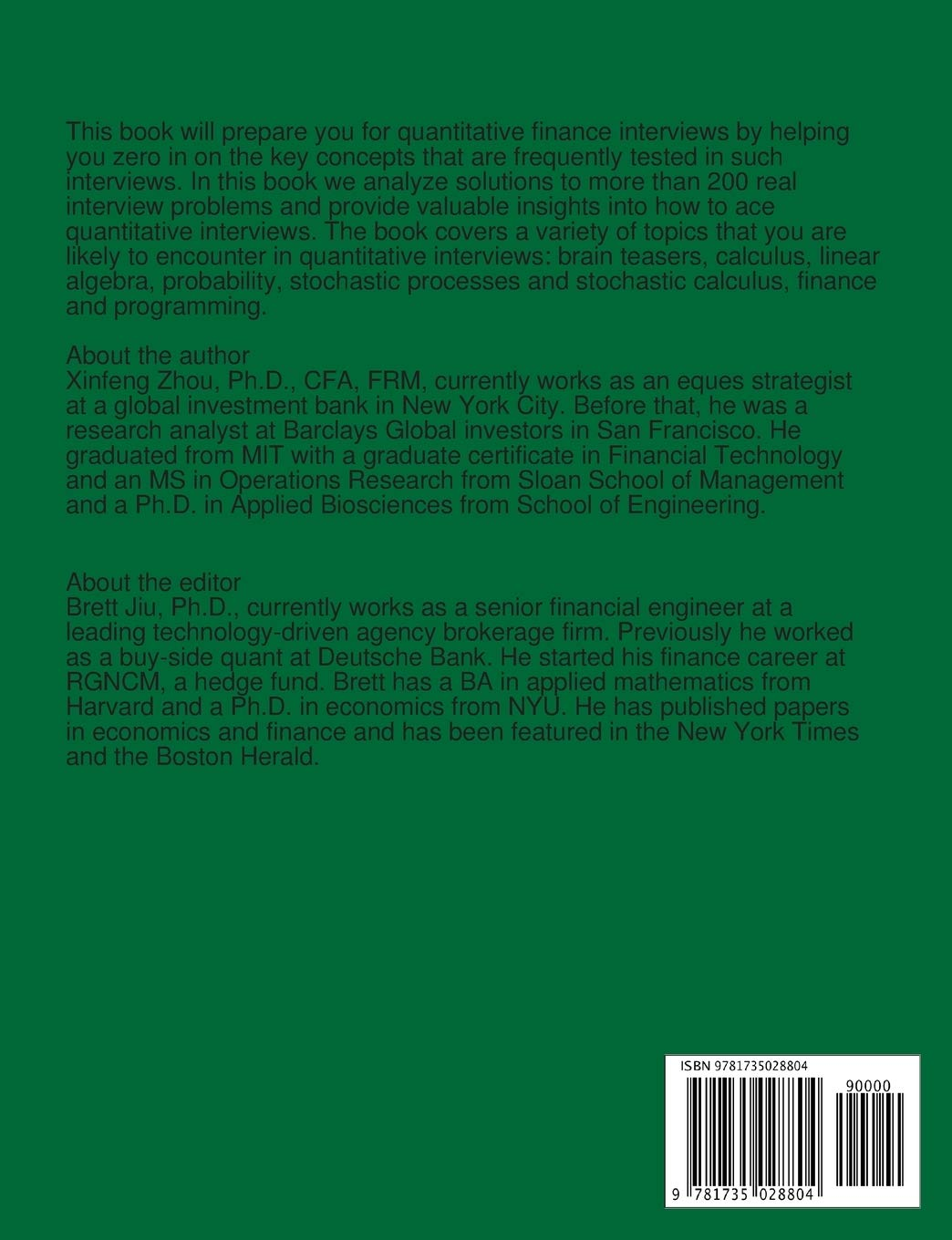 A Practical Guide to Quantitative Finance Interviews image number 1