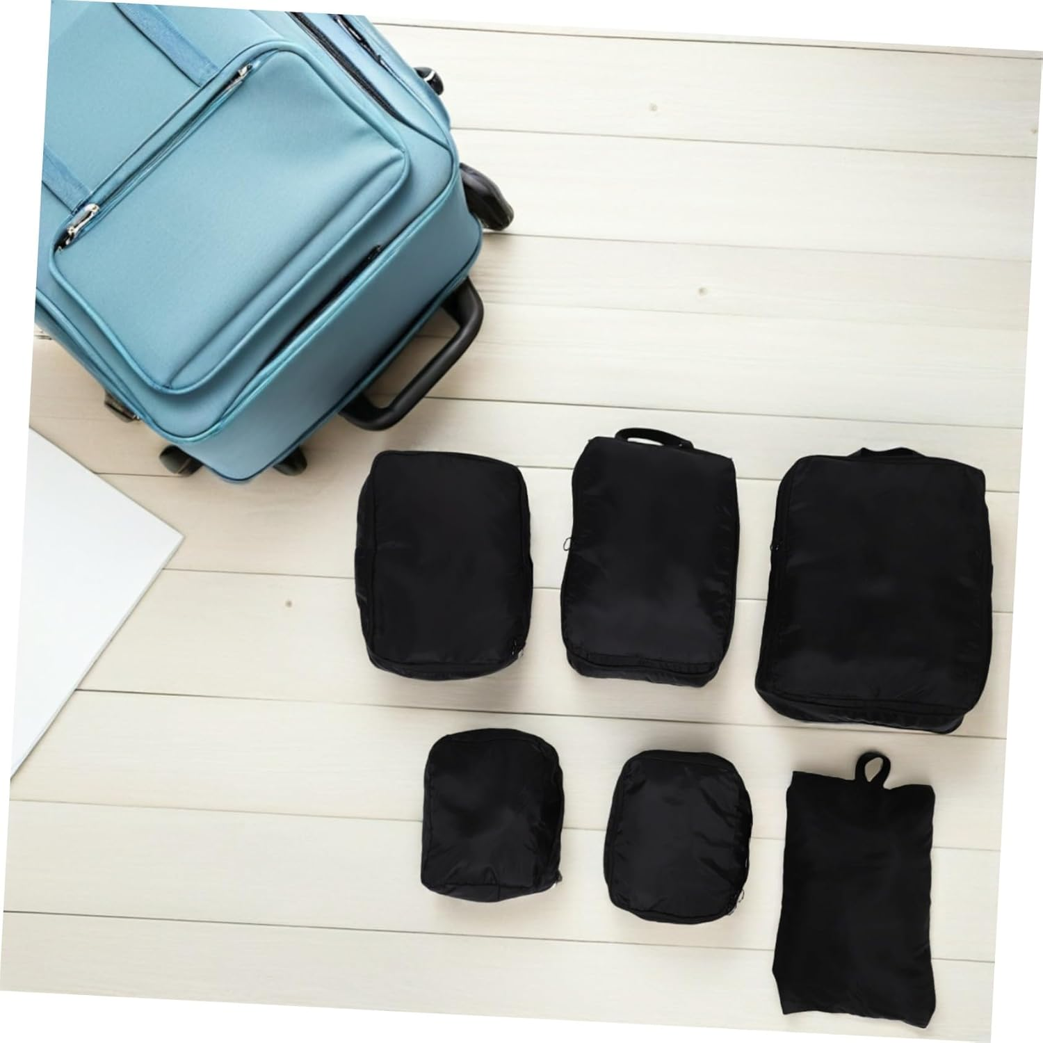 TOPPERFUN Travel Packing Cubes Set for Suitcases with Shoe Laundry Bags Space-Saving Luggage Organizers for Efficient Travel Essentials Storage and Suitcase Organization image number 5