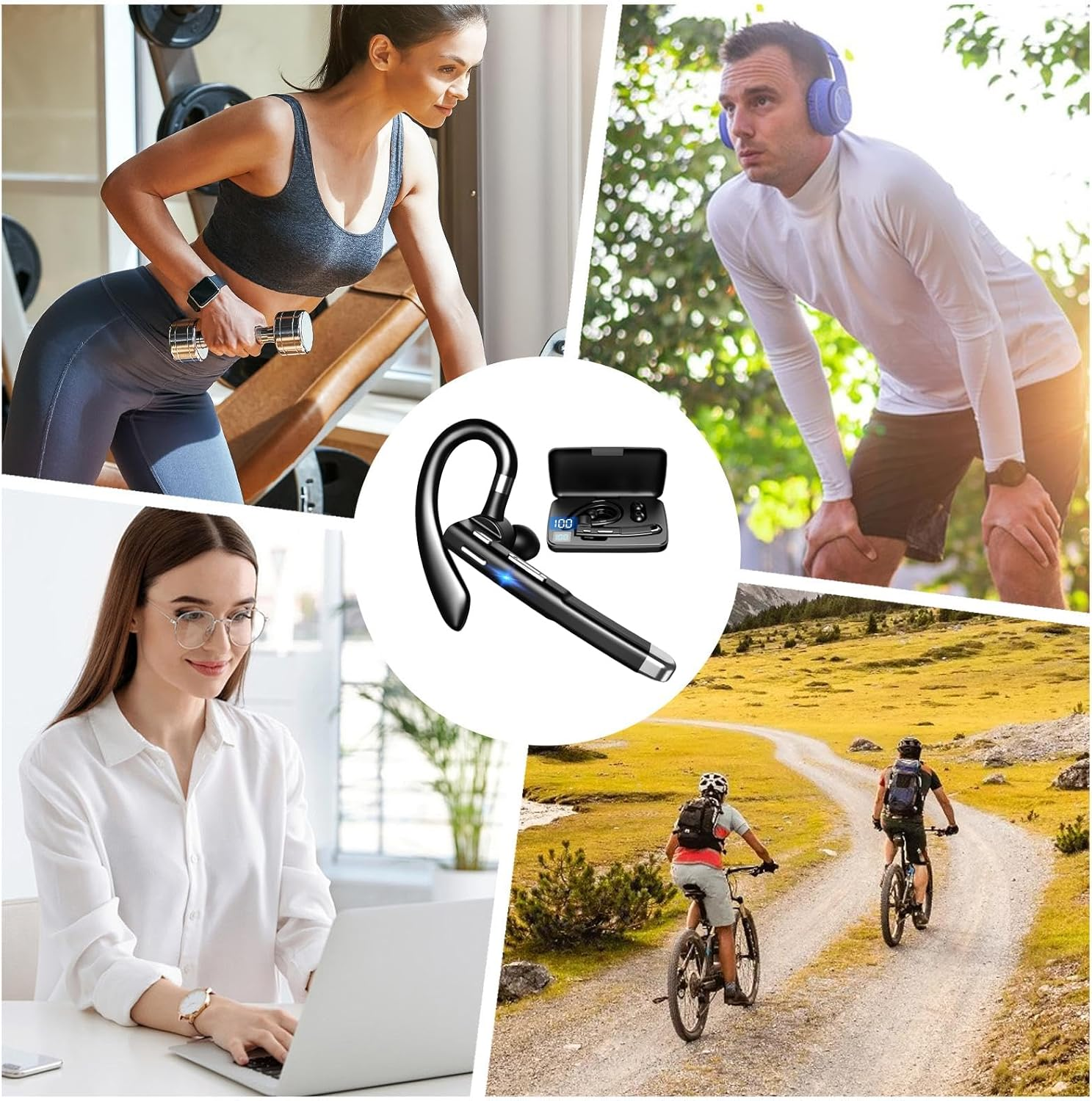 Mlqkpwy Earphones Translator | Translator Device Earbuds | Headphones Wireless Noise Reduction Translation Device for Workplace Business Travel School Learning Meeting Adults Students