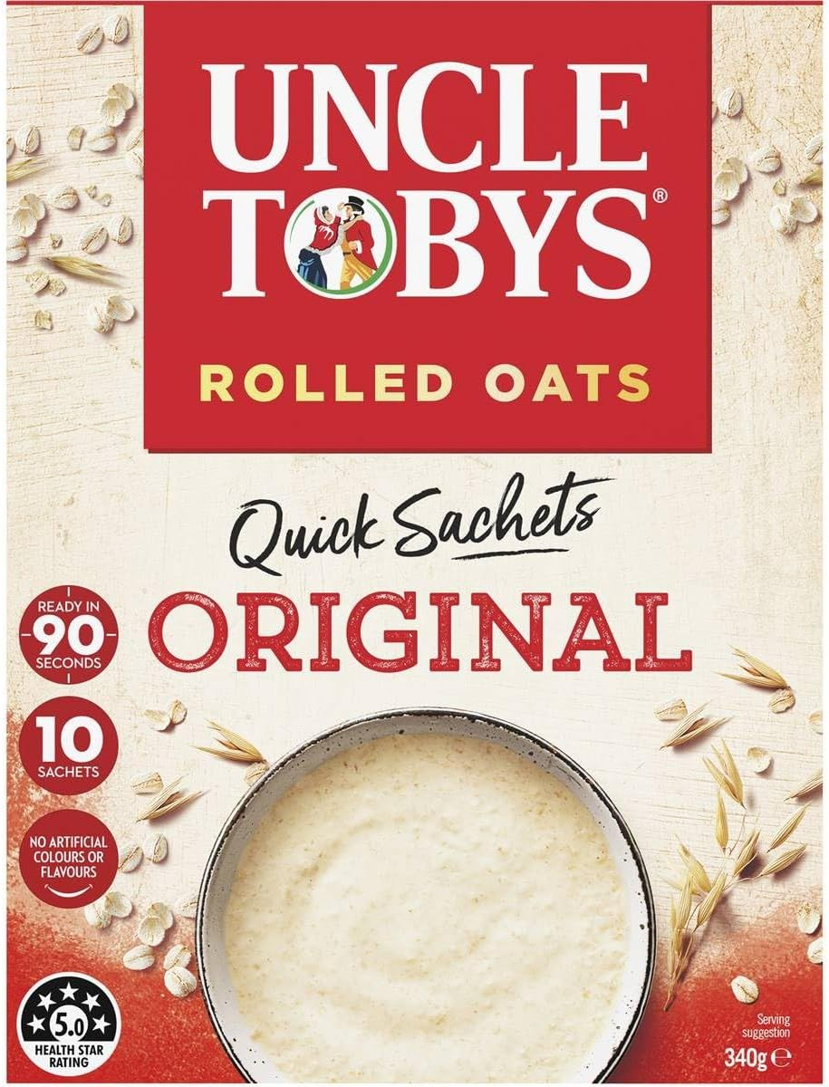 Uncle Tobys Quick Sachets Original Oats Breakfast Cereal (Pack of 10) image number 1