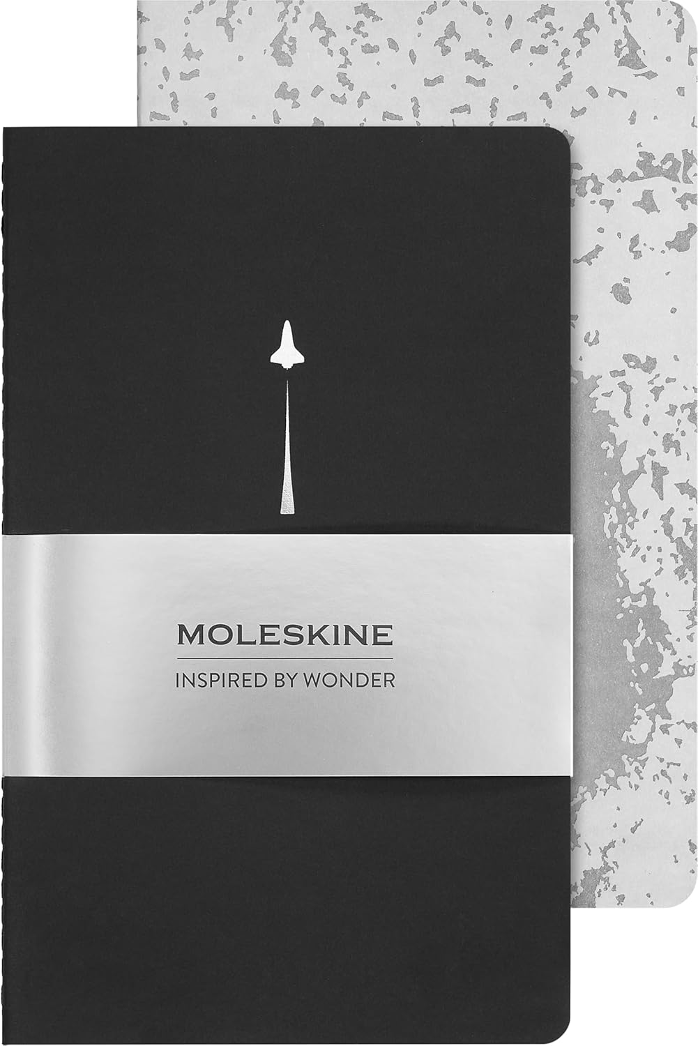 Moleskine Limited Edition Nasa-Inspired Cahier Journals, Soft Cover, Large (5" X 8.25"), Plain, Black/Gray, 80 Pages (Set of 2) image number 3