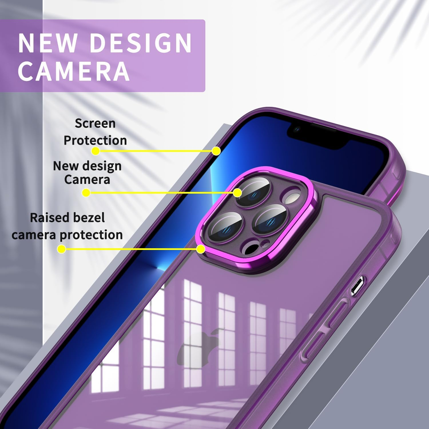 YUXING Case for Oppo Find X9 Mobile Phone Case Transparent with Camera Protection Film Ultra Thin Protective Bumper Slim Case Back Cover - Black image number 7