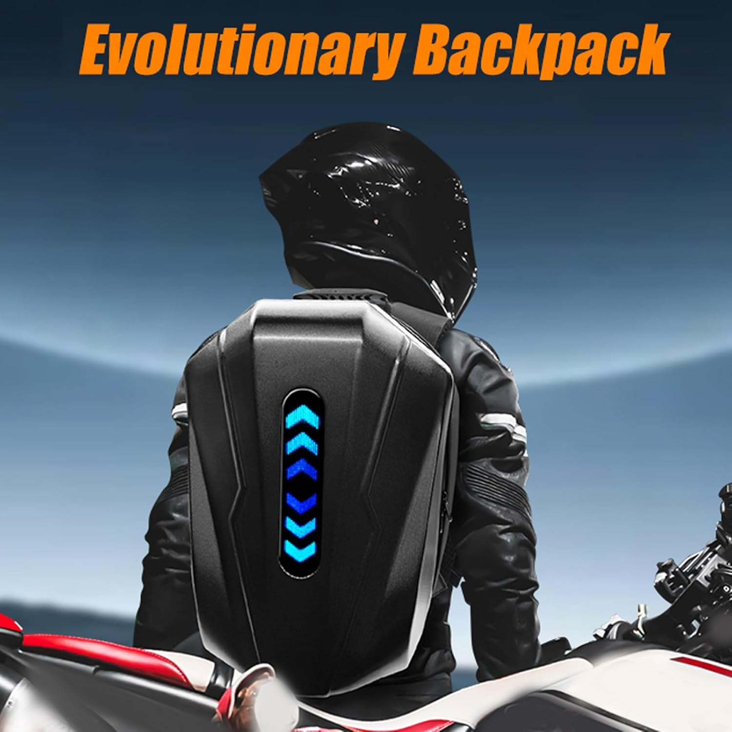 LED Backpack, Programmable Screen Water Proof Backpack with APP Control, 18 Inch Motorcycle LED Backpack for Men and Women image number 4