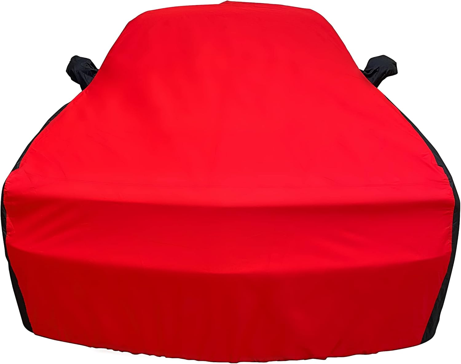 2008-2023 Dodge Challenger Indoor/Outdoor Car Cover - Ultraguard plus 300 Denier UV Protection Water Resistant - Custom Fit for All SXT, GT, R/T, Scat Pack, Hellcat Redeye & Widebody (Red/Black) image number 6