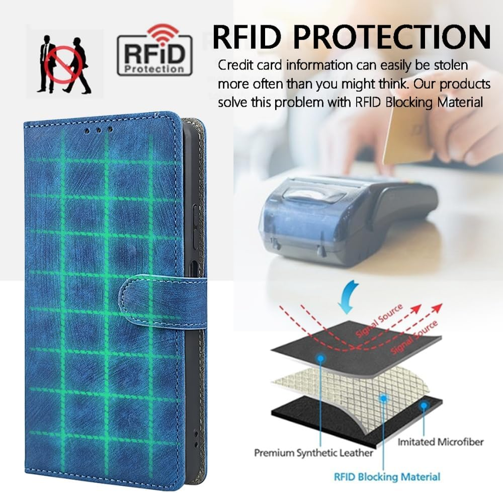 BEEJTUNY Leather Mobile Phone Case for Nothing Phone 3A Pro, Wallet Case with RFID Protection, Magnetic Fit Protective Case, Integrated TPU Cover Case, Brown